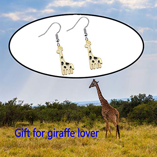 Image of POTIY Giraffe Gifts Gold Plated Giraffe Charm Bracelet Adjustable Pearl Bracelet for Giraffe Lovers Animal Lovers