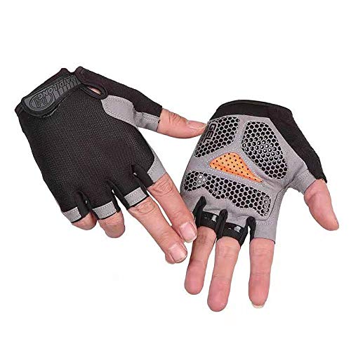 GazyyShop-VTT Homme,Gants de Gel Demi-Doigt antidérapants de Cyclisme,mitaine Homme ,Gant Velo,Gants VTT,Gants d'escalade de Sports de Remise en Forme de vélo de Montagne d'été-Gris Cover