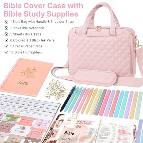 Kit de journal intime biblique complet rose, une idée de cadeau utile - 2