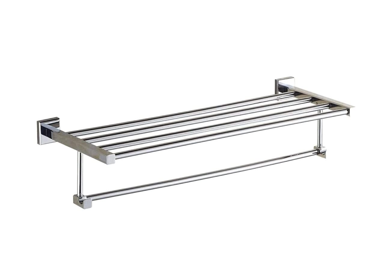 towel rail， Wall Mounted Towel Bar Stainless Steel Bathroom Rack Double Layer Shelf