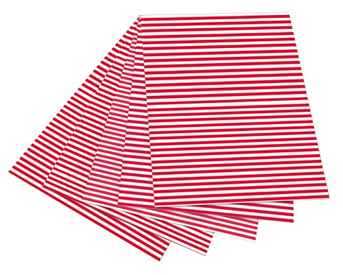 Folia 6020 Photo Box with Stripes, 50 x 70 cm, 10 Bogen, Red/White