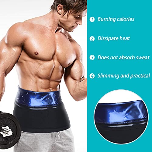 Waist Trimmer for Men Weight Loss Slimming Waist Trainer Belly Fat Burner Waist Belt for Men Loss Belly Fat (Medium)