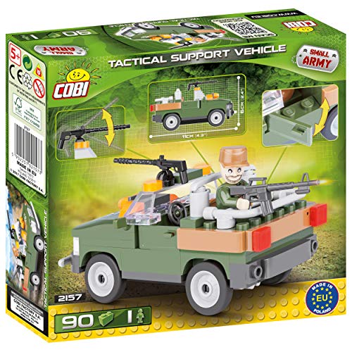 Veiculo De Suporte Tatico Blocos Para Montar Com 90 Pcs COBI Blocos de Montar Verde