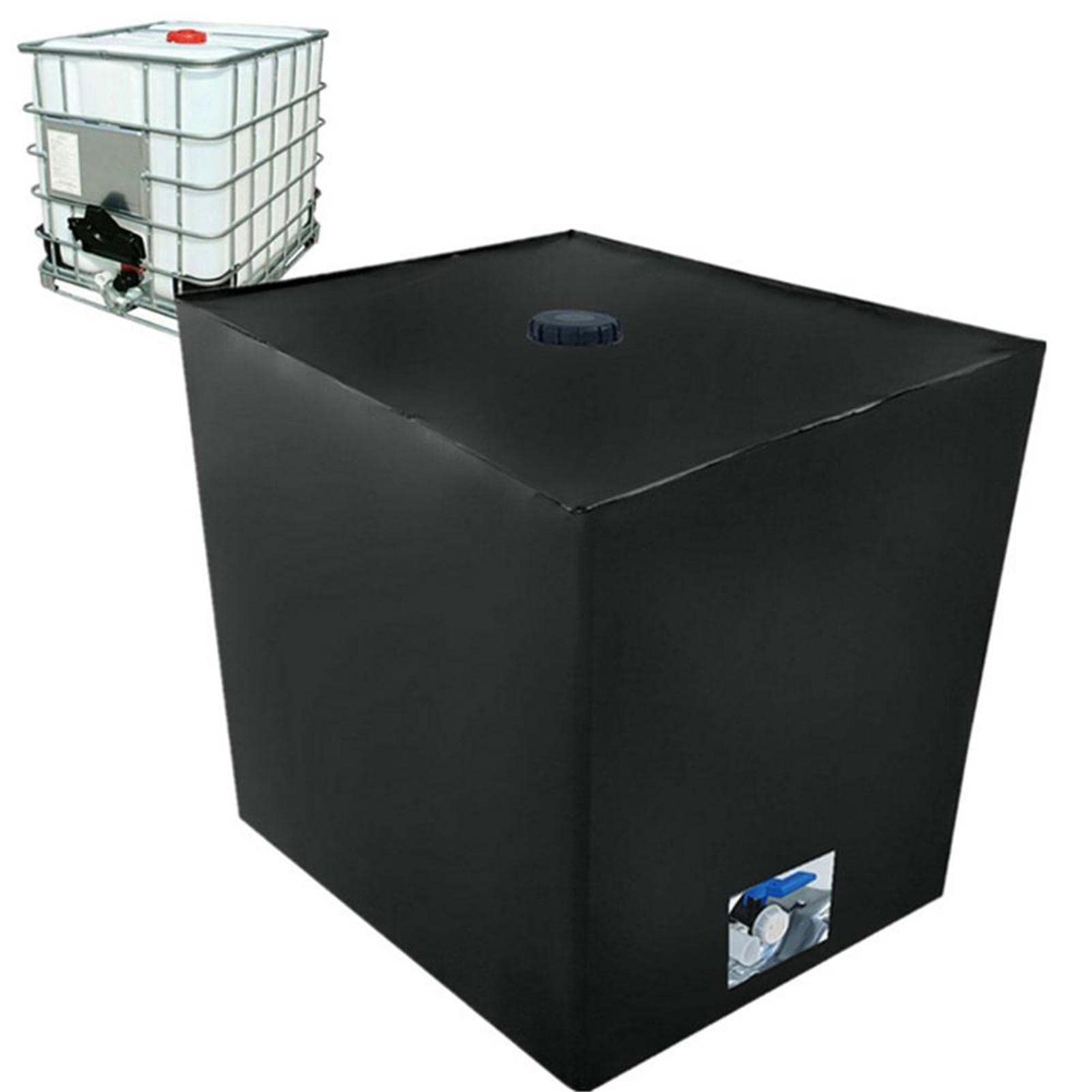 10 fundas IBC para depósito de agua, tela 210D, cubierta para tanque de agua IBC, capucha protectora a prueba de polvo, cubierta de tanque de agua de aislamiento térmico para 1000 L, sin formación de