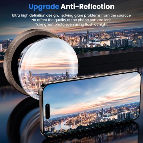 Image of 4youquality Camera Lens Protector for iPhone 16 Pro / 16 Pro Max / 15 Pro / 15 Pro Max Shatterproof Ultra HD Tempered Metal Glass Camera Screen Protector Cover (Pack of 1) Desert Titanium