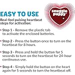 SmartPetLove Original Snuggle Puppy Heartbeat Stuffed Toy for Dogs - Pet Anxiety Relief and Calming Aid - Comfort Toy for Behavioral Training - Plus 6 Heat Packs (Biscuit) - Image 4