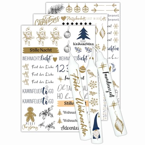 Oizemori Kerzentattoos Weihnachten – Kerzen Tattoo & Aufkleber...