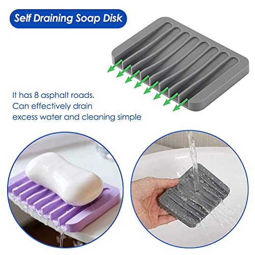 3 Pezzi Portasapone in Silicone, Porta Sapone