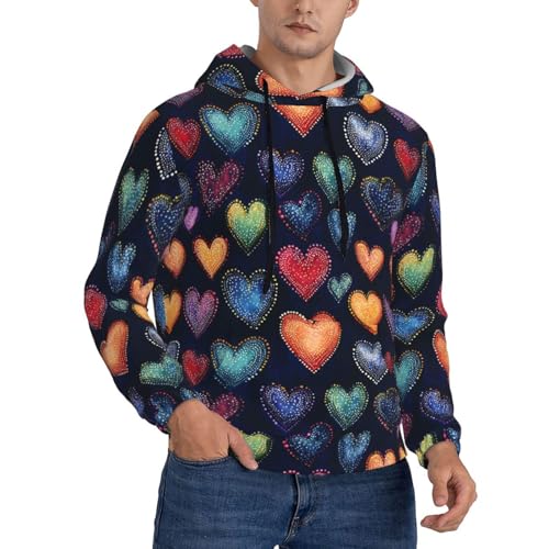 Hoodies For Men - Polka Dot Colorful Print Long Sleeve Casual Men'S Hoodies & Sweatshirts Pullover With Pocket