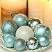 Sea Team 86-Pack Shatterproof Babyblue Christmas Ball Ornaments Set, Assorted Multi-Sized Hanging Baubles, Xmas Tree Decorations, Seasonal Décor for Holiday Wreath Garland, Hooks Included