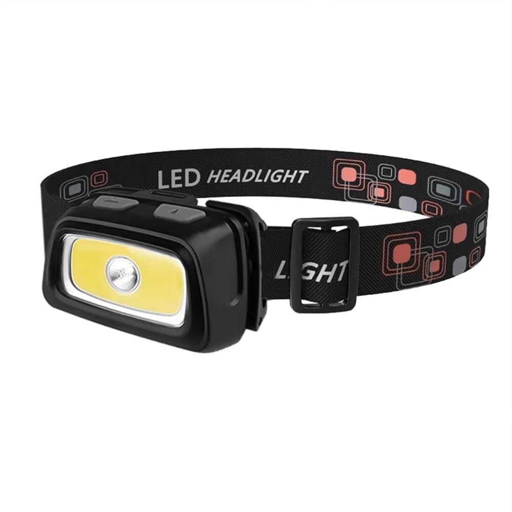 QFGVMXBWKZH Mini Headlamp 200LM LED Waterproof IPX4 Headlight Strobe Head Lamp Light Flash Torch(Front Right)