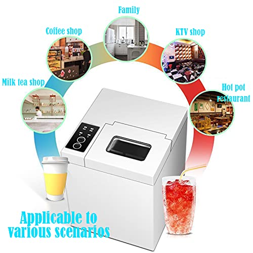 MHGD Tisch-Eismaschine, tragbare Eiswürfelmaschine, Eismaschinen, geräuscharme Selbstreinigungsfunktion, perfekt für… – Bild 3