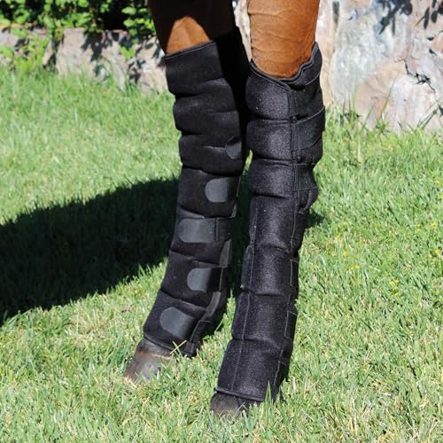 Image of PROFESSIONAL'S CHOICE Full Leg Ice Boot | Equine Cold Therapy Wrap | Flexible Neoprene Exterior | Gel Pockets | Knee and Hock to Fetlock Coverage, Standard (26 Tall)