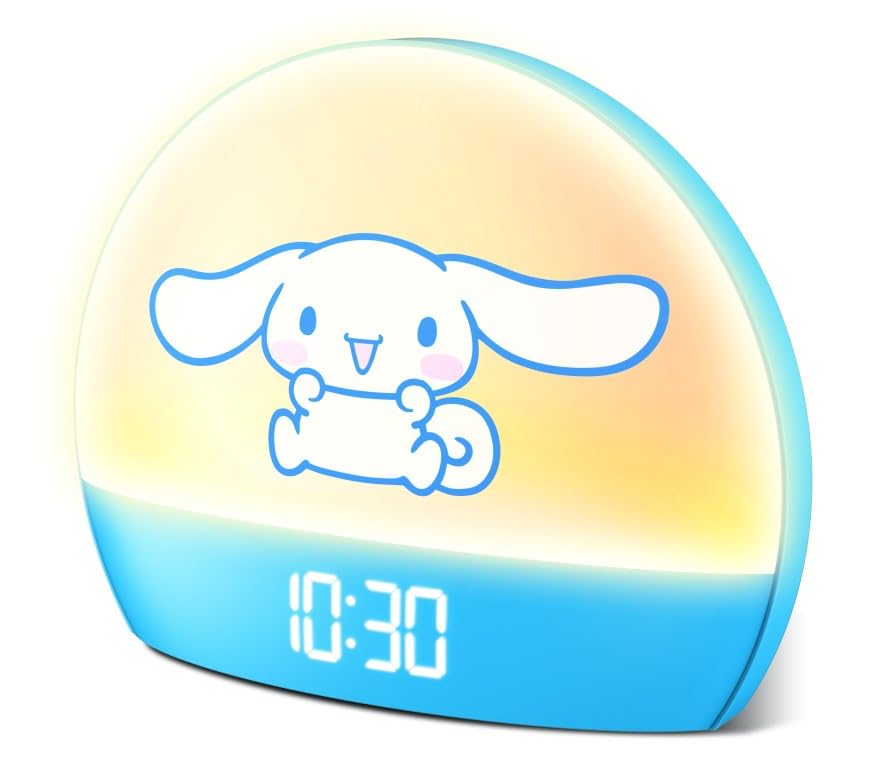 Hello Kitty Sunrise Alarm Clock - Multicolor Lights, USB Charging, LED Display, and Snooze Function