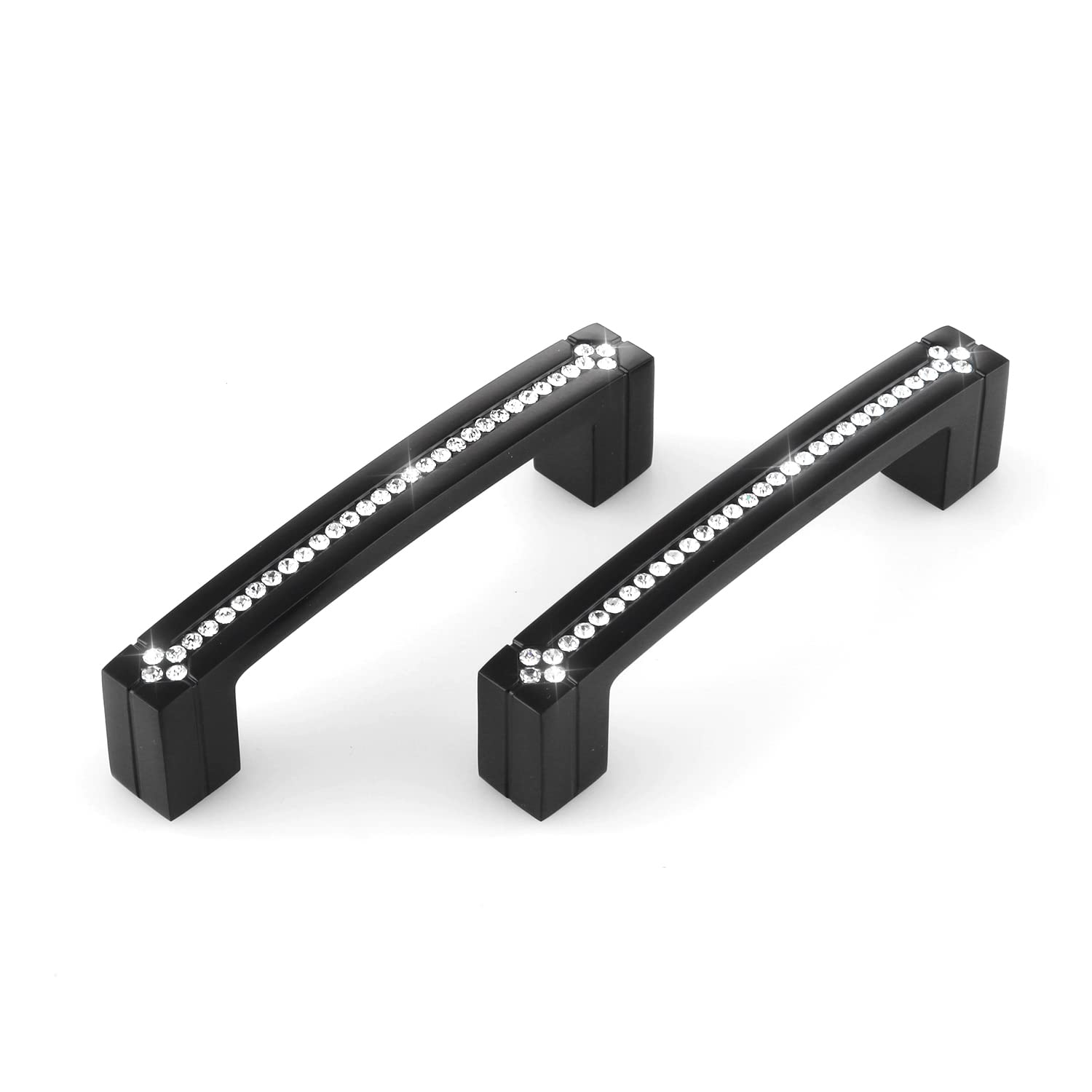 LANC Perillas Cocina Cristal Negro Mate - 10 Unidades Para Gabinetes Modernos
