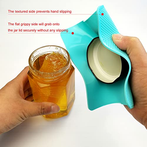 Otstar 4Pcs Jar Opener Gripper Pads For Weak Hands Senior With Arthritis, No-Slip Multi-Purpose Silicone Rubber Jar Lid Openers #TOP1