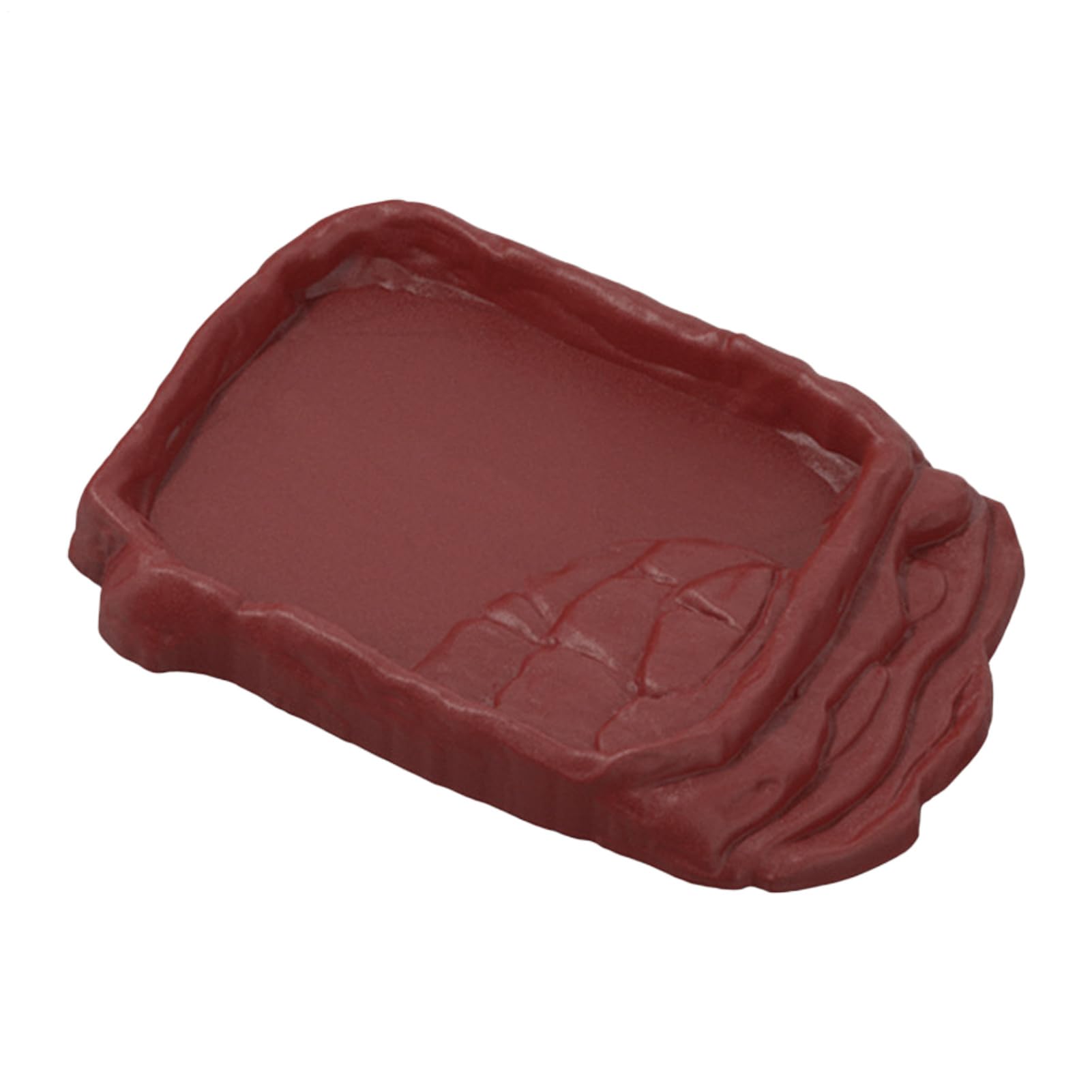 Bearded Dragon Water Dish - Gecko Drinking Rock Bowl, Snake Bath Water Dish | Amphibian Rock Pool Ornament with Climbing, Reptile Habitat Accessory for Aquarium and Indoor Environments