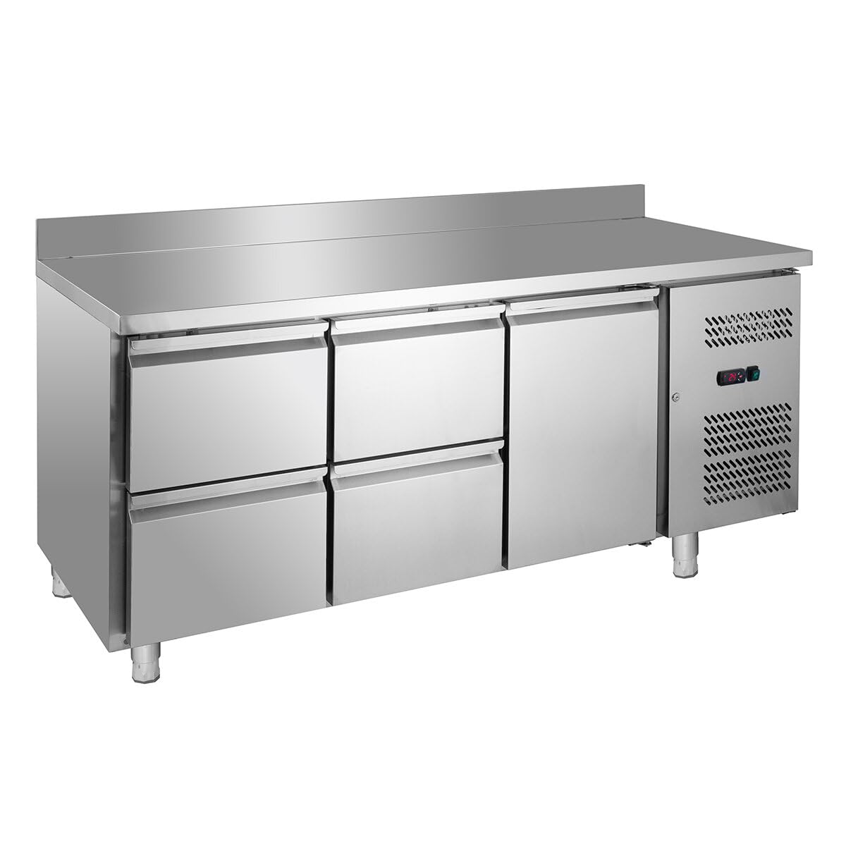 GastroHero Tavolo refrigerato ECO 1/4 con backsplash - GN 1/1 | Forniture per il catering CHR