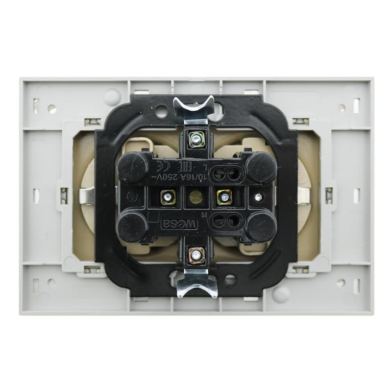 VoltShine Transform your space with the FB Recessed Double Socket The elegant design includes style and functionality ensuring safety and quality for any modern ambience - Image 3