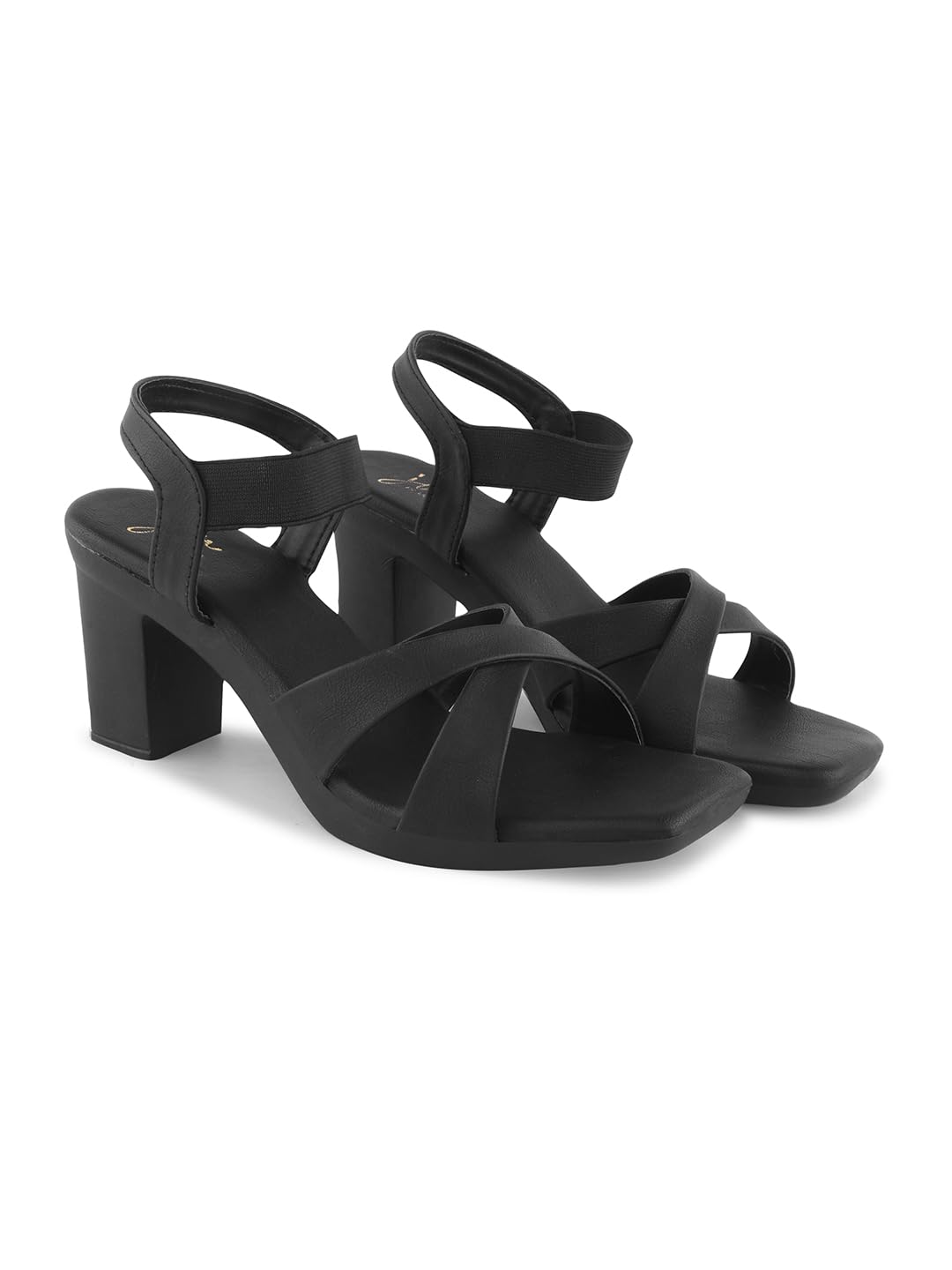 JM LOOKS Stylish Fancy Block Heel Sandal With Ankle Strap For Women & Girls | Casual Women Heel Sandals |