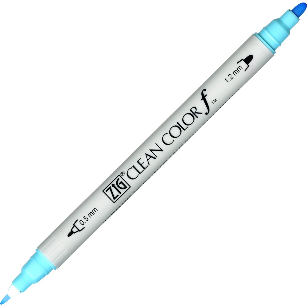 Kuretake Zig Marqueur double pointe bleu clair pour calligraphie