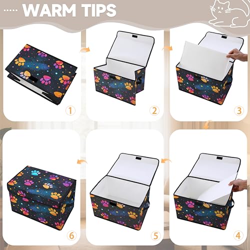 Image of Stackable Clothes Storage Bins with Lids 3 Pack | Closet Organizers Fabric Box for Home and Office,Blanket Clothes Organizers,Under Bed Storage Containers