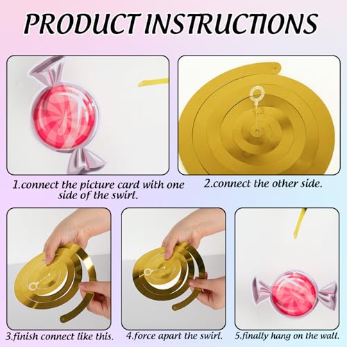 64Pcs Candyland Party Decorations