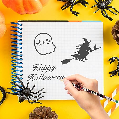 Tuzuaol 80 lápices Halloween con borrador y diseño colorido miniatura 4