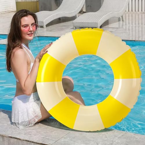 Image of 2 PCS Inflatable Pool Floats for Swimming Pool Party Lake Beach Adults - Floaties Pool Tubes Swim Rings Tubes Floaties for Beach Pool Party Decorations