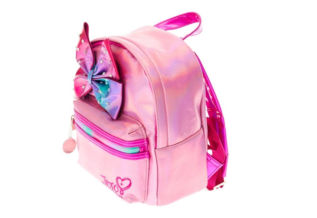 jojo siwa pink shimmer bedazzled bow mini backpack Ruz Toddler Girl 12 Inch (Pink) Lunch Bag set is a must Jojo Siwa Pink Shimmer Bedazzled