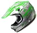 SmartDealsNow DOT Youth & Kids Helmet for Dirtbike ATV Motocross MX Offroad Motorcyle Street bike Helmet (Medium, Green Flame)