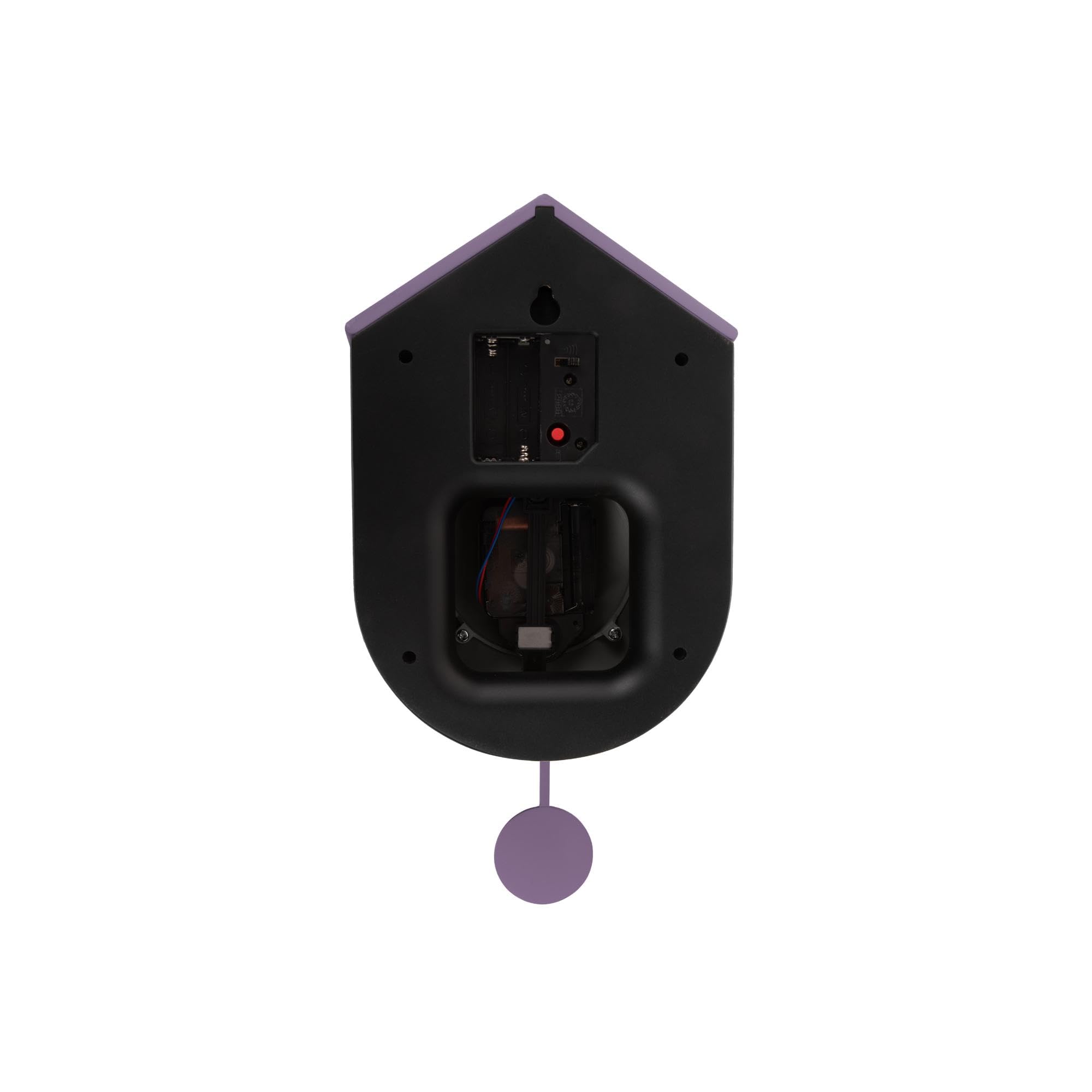 Karlsson Grato - Reloj de Pared con péndulo oscilante, Color Morado Oscuro y Lavanda Suave