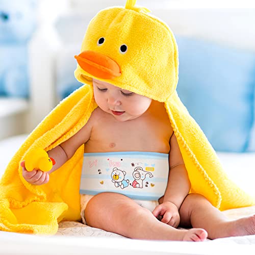 Image of Healifty 4 Pcs Baby Belly Button Band: Double-Layer Cotton Infant Belly Bands, Umbilical Cord Navel Belt for Newborn Baby (Mixed Colors)