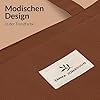 Emma Jonasson Jutebeutel mit Reißverschluss und Innentasche - Stilvoller Shopper Damen - Einkaufstasche mit langem Henkel - Perfekte Tasche als Tote bag, Schultertasche, Stofftasche groß braun #5