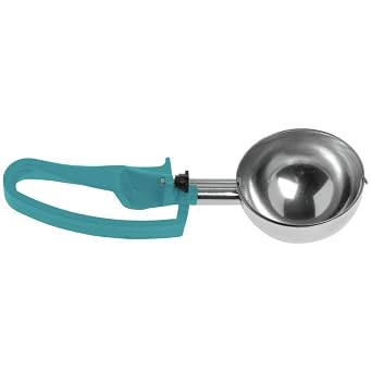 Vollrath 47389 S/S 6 Oz. / #5 Squeeze Disher with Teal Handle, Silver, 1 Count Pack of 1