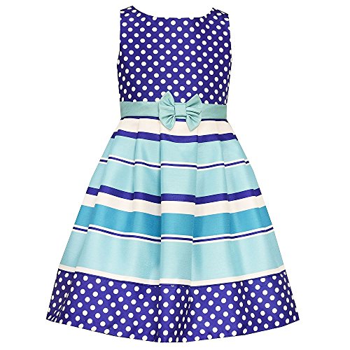 Jessica Ann Girl's Stripe Navy Spring Dress 12M