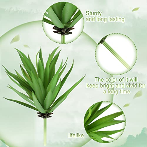 Artificial Succulents Plants Faux Succulents Unpotted Yucca Vera Real Touch Lifelike Agave Plant Green Fake Succulent Greenhouse Small Plants For Diy Garden Home Office Outdoor Decoration (4 Pcs) #TOP2
