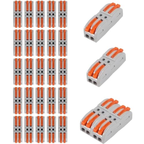 Conector de cableado de palanca profesional: kit de empalmes de 2, 3 y 5 puertos con 55 piezas 7