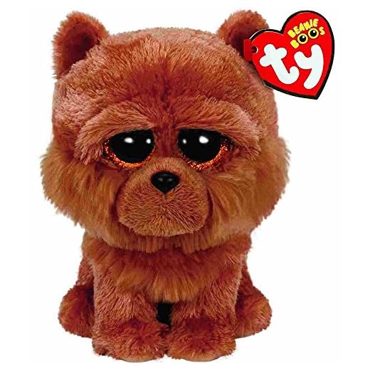 Ty - Beanie Boo's Barley Regular, Perro Chow de Peluche, 15 cm (United Labels Comicwa 36193TY)