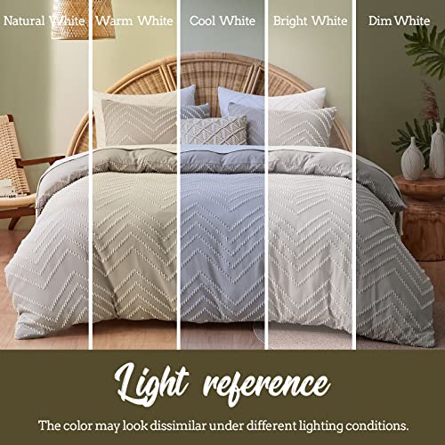 Tametra Tufted Twin Duvet Cover, Boho Bedding Set Twin Size, Ultra Soft Shabby Chic Embroidery Duvet Covers For All Seasons 3 Pcs 68" X 90"(Gray) #TOP6