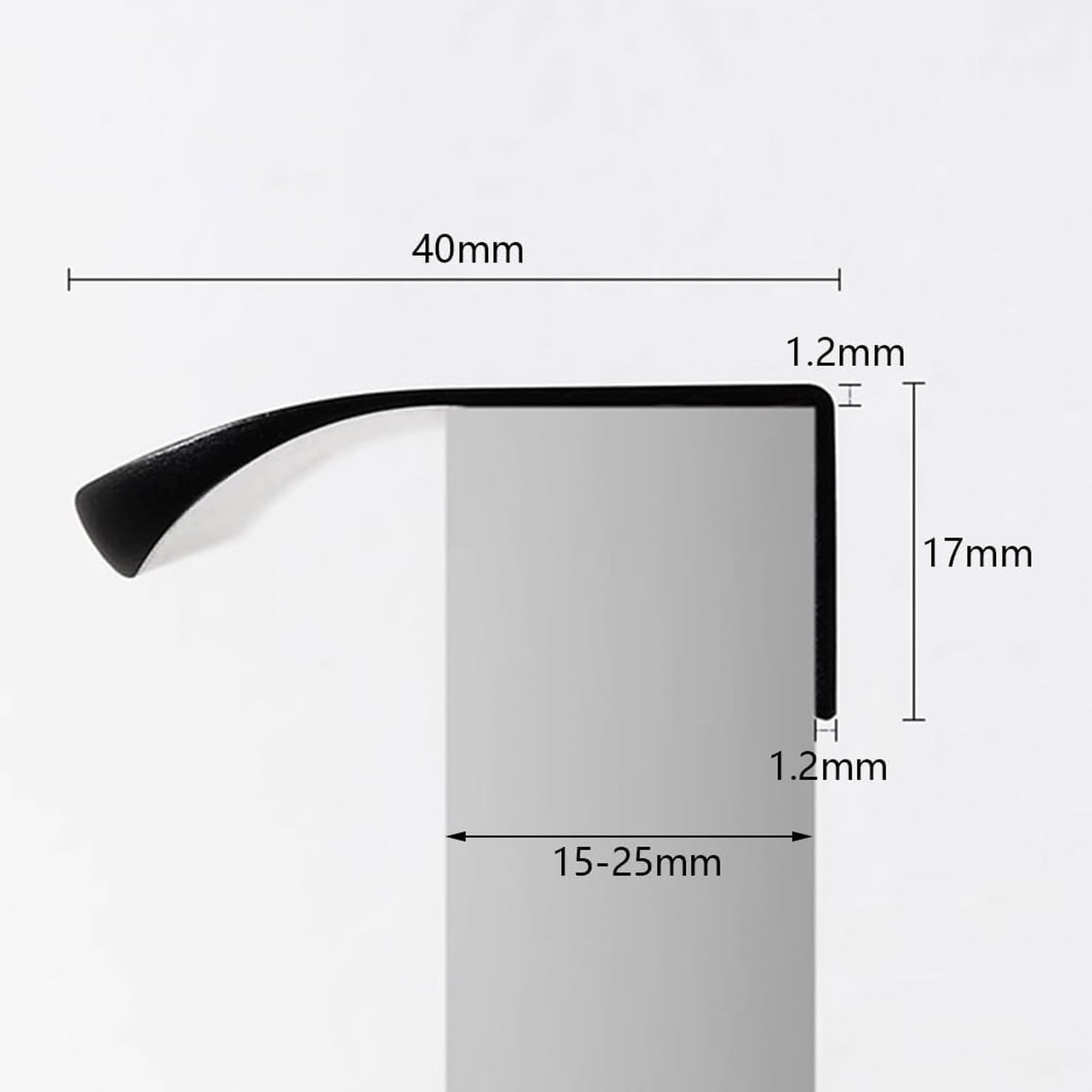 Uchwyty meblowe niklowane 2 szt zielone, ukryte klamki do szafek kuchennych, długie aluminium do drzwi i szuflad, wkręty w zestawie, Length 1200mm, Length 1200mm
