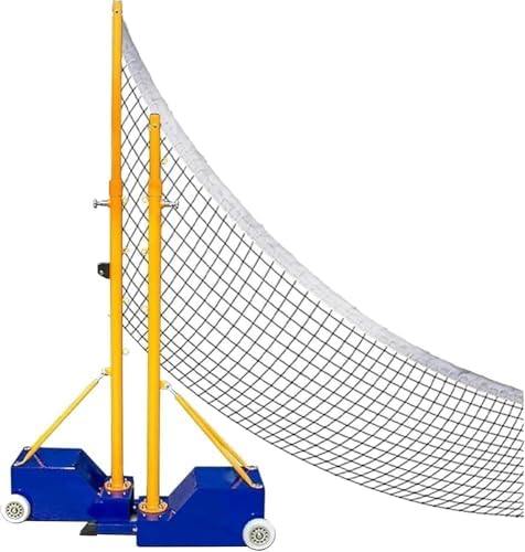 Portable Volleyball/Badminton Stand with Reinforced Stable Base & Wheels - Adjustable Height Net for Indoor Gym & Outdoor Play (Size: Style 2)
