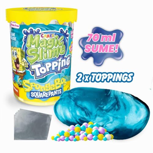 Miniatura 3 de Magic Slime Topping Spongebob B3 Magic Ocean Slime Infantil con Topping Coleccionable Colores Surtidos Textura Elástica Fácil de Limpiar Juguete Sensorial Apto para Niños a Partir de 3 Años