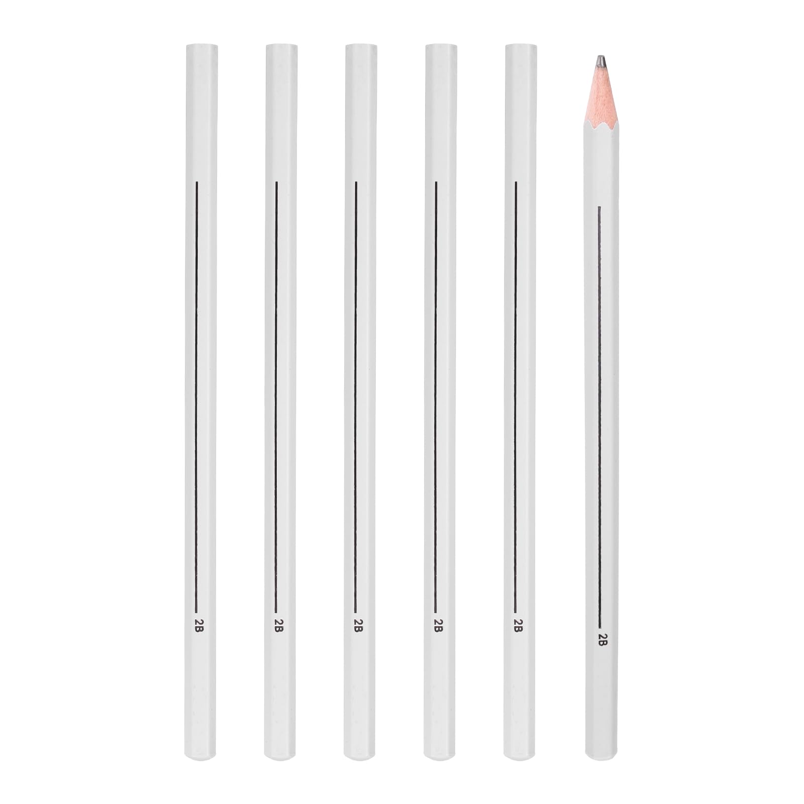 PATIKIL 2B Graphite Pencils for Drawing, 6Pcs Sketching Pencils Wood Art Supplies Set Hexagonal Pen Break-Resistant Lead for Painting Sketching Artist Design