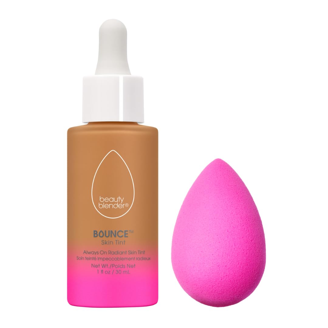 Beautyblender 12-Hour Always on Radiant Skin Tint Deep 1 Original Pink Beauty Blender Makeup Sponge Bundle