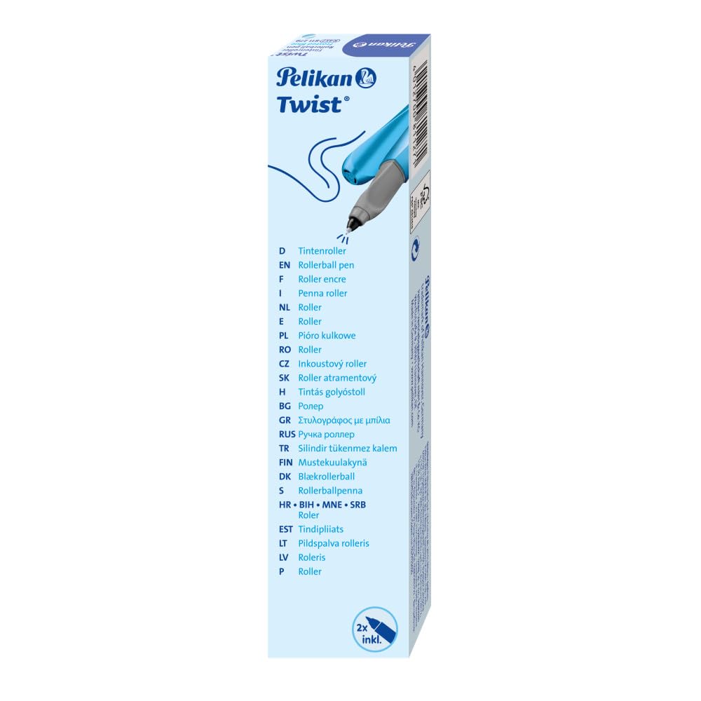 Pelikan Twist Frosted Blue Penna Roller Sferografica Ergonomica Punta M Indeformabile Ricaricabile
