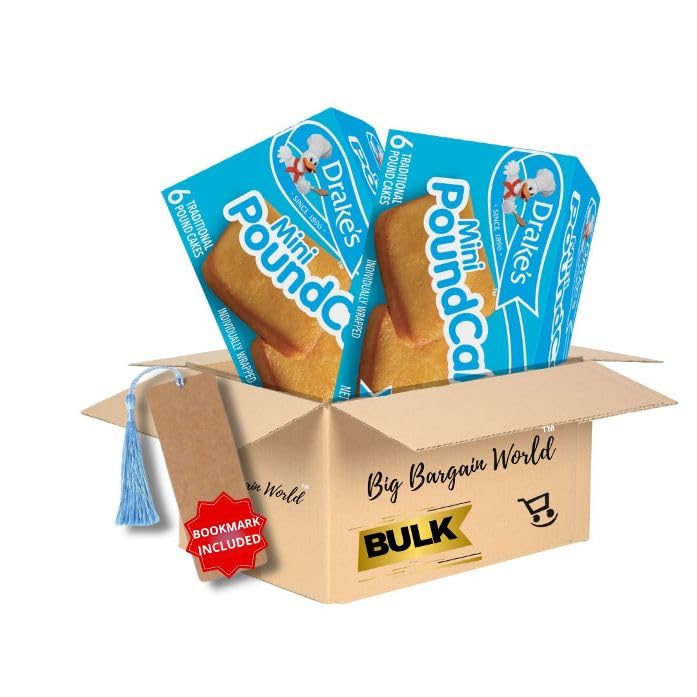 Mini Pound Cake, 10.02 oz, 6 Count, 2 Pack Bonus Bookmark