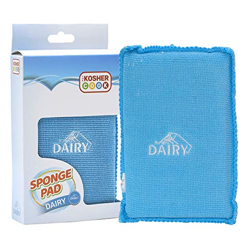 Image of Dairy Blue Dishwashing Sponges - Heavy Duty Scouring Pad, Non Scratch Scrubber - Durable and Soft - Color Coded Home and Kitchen Accessories by The Kosher Cook