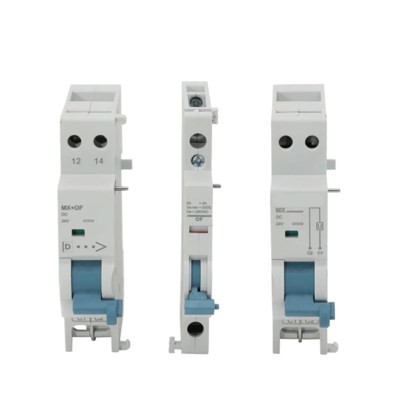 LEOTNNDQ 1PCS Circuit Breaker Auxiliary Alarm Contact Shunt Release Device Over Voltage Under Voltage Tripping Device(OF Auxiliary Contact,24V DC)