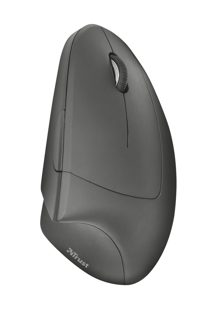 Trust Trezo Ensemble Clavier Souris sans Fil, Configuration AZERTY Français, Batterie Longue Durée 48 Mois, 2.4 GHz & Verto Souris sans Fil, Souris Verticale Ergonomique, 800-1600 DPI, 6 Boutons